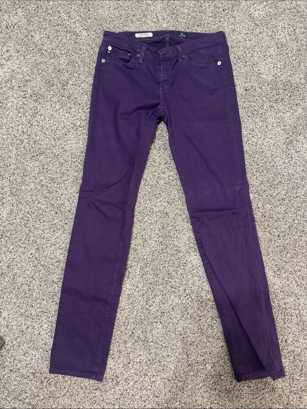 Ag Adriano Goldschmied Skinny Jeans in Rich Purple